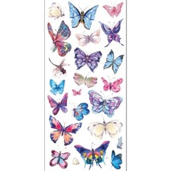 Violette Stickers – Watercolor Butterfly – 1 Sticker Sheet for Scrapbooking