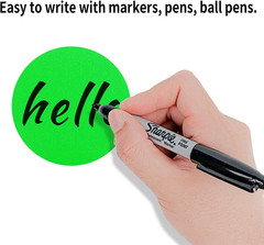 Fluorescent Green Stickers, Dot Stickers 2 Inch, Permanent Color Code Dot Labels
