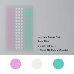 Nitoms STALOGY Round Sticker 5mm Shuffle Ice S2224