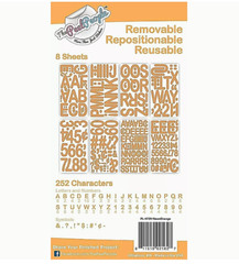 The Peel People 1″ & 2″ PEEL & STICK NEON LETTERS 252pcs – NEON ORANGE