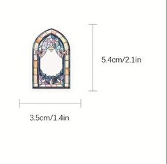 10pcs P.E.T. Stained Glass Floral Window Stickers- Scrapbook, Journal, DIY Craft