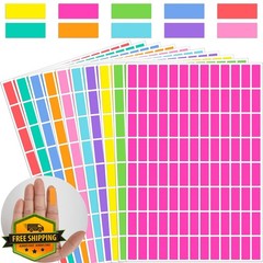 EgretLFsail 1×3/8″ Rectangular Color Labels 2080 Pcs