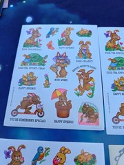 VINTAGE HALLMARK AGC STICKERS EASTER BUNNY DUCKS CHICKS NEW 6 FULL SHEETS