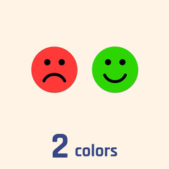 600 Pack – Happy/Sad Smile Face Behavior Emotion Stickers – Red/Green, 1″