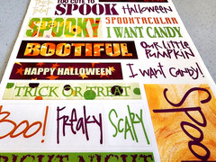Reminisce 2011 Halloween Fright Night Clear Sticker Sheet Scrapbooking 5.5×11