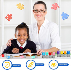 16 Pcs Spanish Teacher Self Inking Stamps Teacher Gifts Motivation Grading Stamp