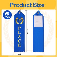 90PCS Award Ribbons, Medal Ribbons for 1st, 2nd, 3rd Place, Event Card & Rope…