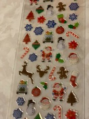 CHRISTMAS PAPER CRAFTS 3D CHRISTMAS MINI EPOXY STICKERS 52 PCS