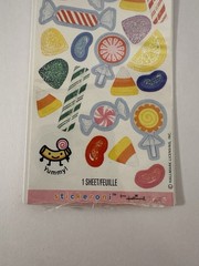 Hallmark Stickeroni Stickers Vintage Candy Lollipops Yummy 1 Sheet Made In USA