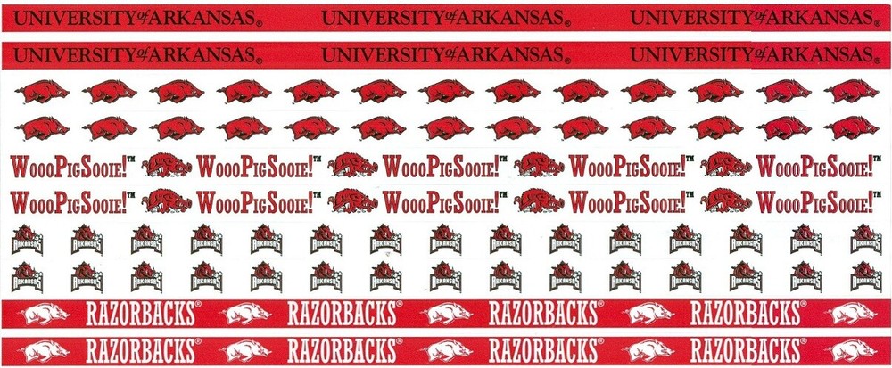 University of Arkansas Razorbacks NCAA Border Scrapbook Stickers 12″