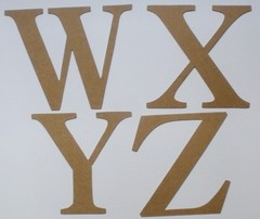 4″ ELEGANT FONT – Large Alphabet Chipboard Letters Die Cuts – 26 Pc