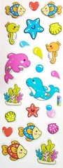 🐠 12 Sheets Puffy Ocean/Forest Animal and dinosaur Sticker Set 🐾