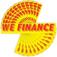 Versa Tags Dealership Stickers 12 Pack of We Finance Car