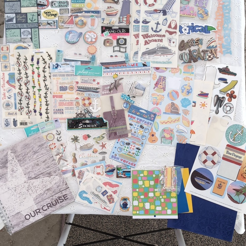 Cruise Vacation Travel Scrapbooking Lot Album Stickers Paper