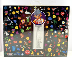 Vintage Sandylion 2500 Sticker Set Box Rare Metallic, Prismatic Nearly Complete