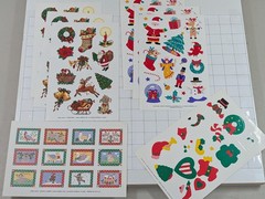 Lot Of 8 Sheets – VINTAGE Current Inc Stickers Christmas Theme