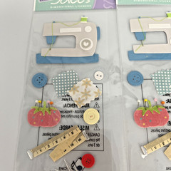 Vintage Jolee’s Sewing Machine & Notions Sticker Lot- NOS- Set of 3