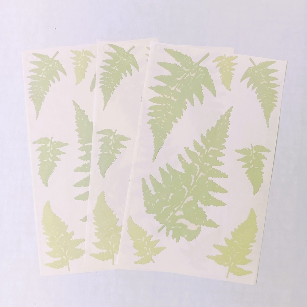 Lot of 3 Mrs. Grossman’s Vellum Collection Green Giant Velum Ferns Stickers
