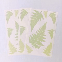 Lot of 3 Mrs. Grossman’s Vellum Collection Green Giant Velum Ferns Stickers