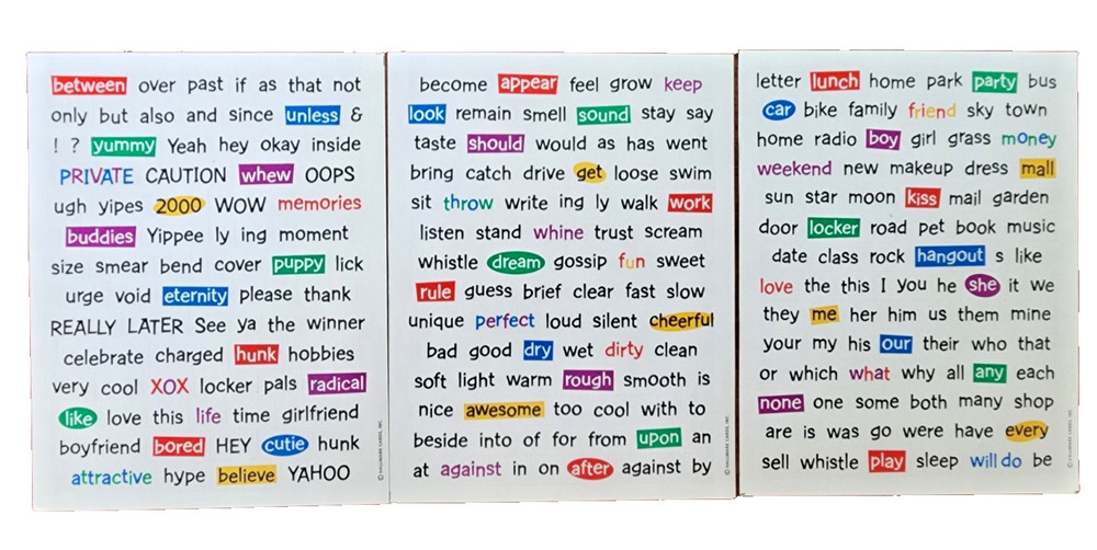 Vintage Y2K 2000 Hallmark Word Poetry Stickers – 3 Sheets