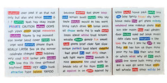 Vintage Y2K 2000 Hallmark Word Poetry Stickers – 3 Sheets
