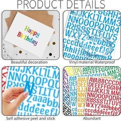 Colorful 1 Inch Vinyl Alphabet Stickers – Perfect for Indoor & Outdoor Projects
