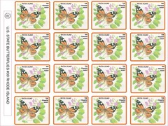 RHODE ISLAND STATE BUTTERFLY – THE COMMON SNOUT – 12 PER SHEET