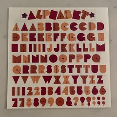 Vtg 1999 Mrs Grossman’s Earthtone Alphabet Letters Number Stickers 2 Sheets