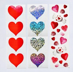 LOT Mrs Grossman’s Assorted Heart Stickers – Cards Scrabooking Valentine’s Candy