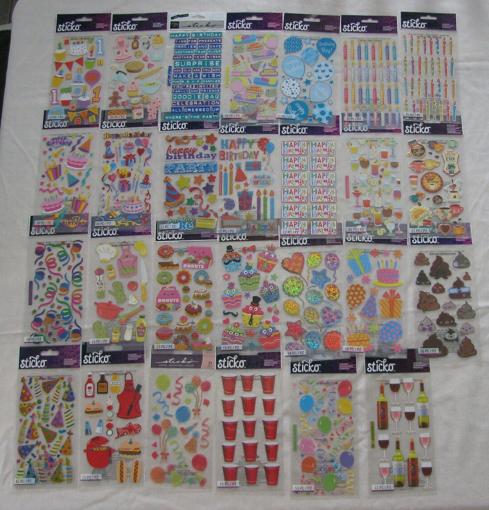 STICKO Baking, Birthday, Cooking, Drinks, Food, Grilling U PICK NEW IN PACKAGE