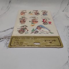 Vtg Hallmark Spencer Sparrow Bird Stickers Seals Positive Sayings Cute 1979 New