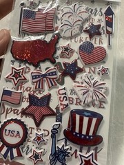 New Recollections 4TH OF JULY PATRIOTIC Scrapbooking Stickers 49 Pc