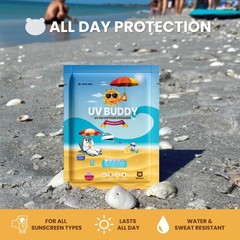 UV Buddy 28-Pack Bear UV Stickers for Sunscreen – Sunscreen Stickers Reapply …