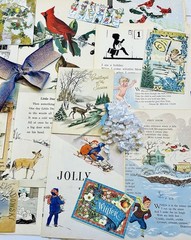 VTG Ephemera New Years Eve Winter Junk Journal Audubon Bird Bk Plates Pack #80+