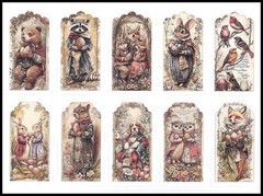 Stickers – Bear Bird Dog Fox Mouse Owl Rabbit Raccoon Squirrel – Easter CL181