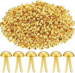 500 Pcs Brads for Paper Crafts Metal round Brass Paper Fasteners for Craft Art C