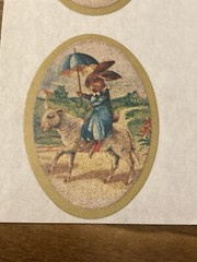 Oval Easter Rare Antique Are Bunny Eggs Sticker Sheet (missing Some) HTF Vintage