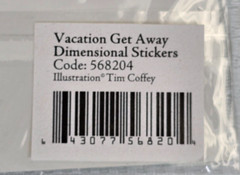 K & Co Studio 112 Vacation Stickers Embossed Scrapbooking Card Making