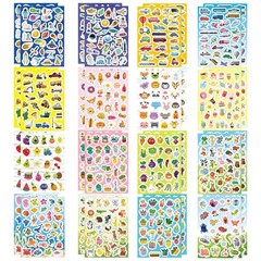 Stickers for Kids 16 Different Theme with Sea, Animal, Food, Dessert,Space,Fruit