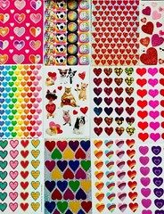 399+ STICKERS | Love Valentine Day Theme Cards Hearts Flowers Teacher School Lot