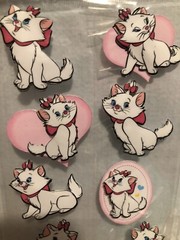 Disney Marie Cat 3d Sticker Sheet Scrapbooking Vintage Htf