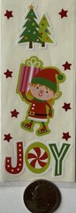 JOY Stickers(11pc)Christmas •Stars•Tree•Winter•Season•Elves •Holiday•Card Making