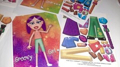 Vtg 90s Current Diva Valentine Cards w/Sticker Activity Sheet x4 Paper Dolls Y2K