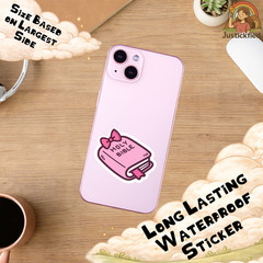 Cute Pink Holy Bible Sticker, Christian Bible Sticker, Faith Aesthetic