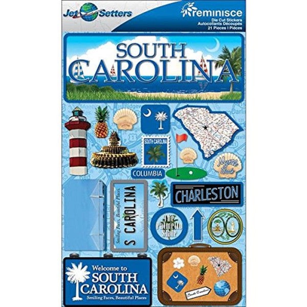 South Carolina 3d State Stickers – Jet Setters 2.0