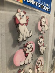 Disney Marie Cat 3d Sticker Sheet Scrapbooking Vintage Htf