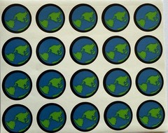 THE EARTH Stickers(20pc) •World•Home•Outer Space •Envelope Seals•Card Making￼