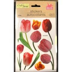 Crafters Square Tulips, «Magic On» Permanent Stickers. Pink, See desc.