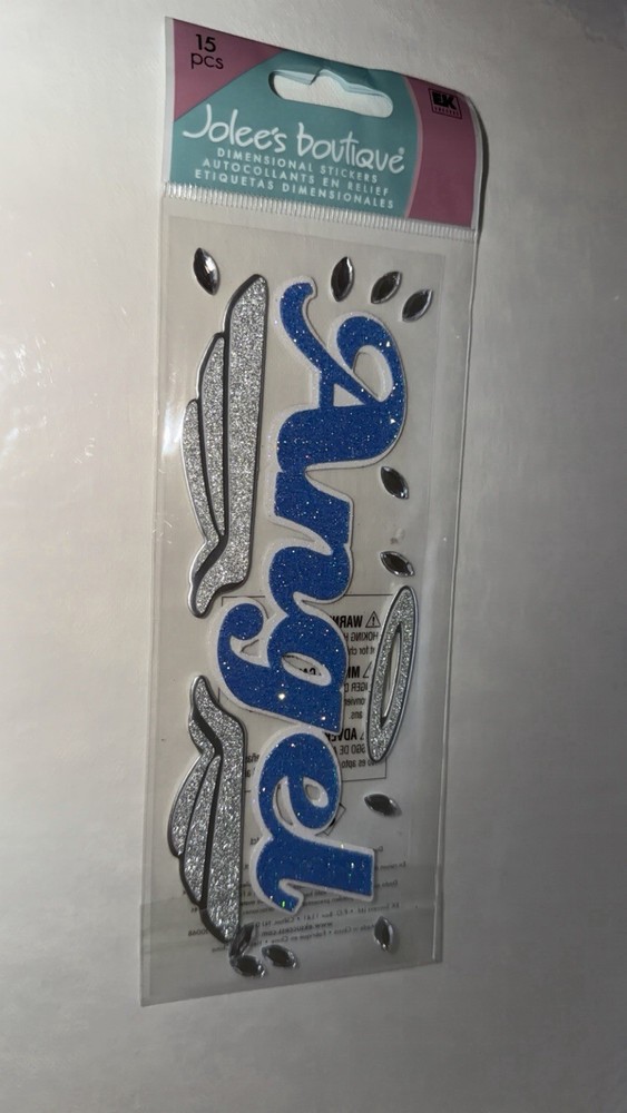 RARE Jolee’s Glitter Angel Wings Halo Gems Scrapbooking Title Stickers