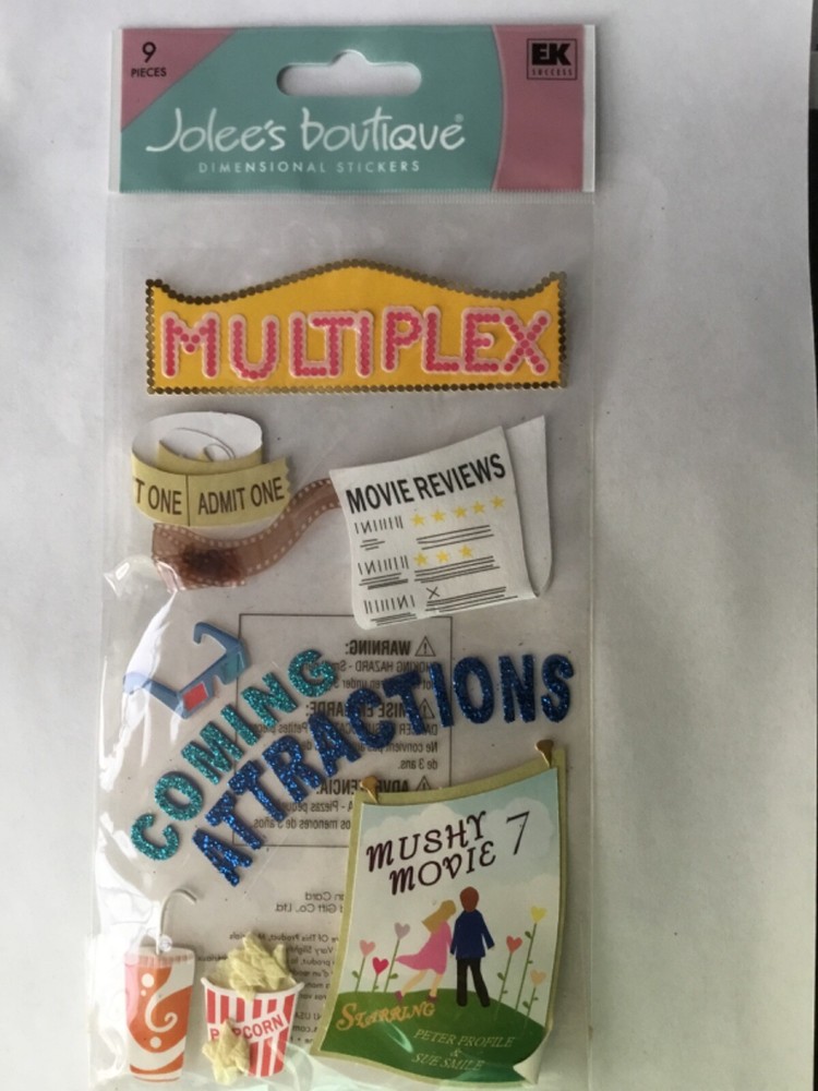 RARE Jolee’s Boutique MOVIES theater Multiplex Scrapbooking Stickers SPJBLG271